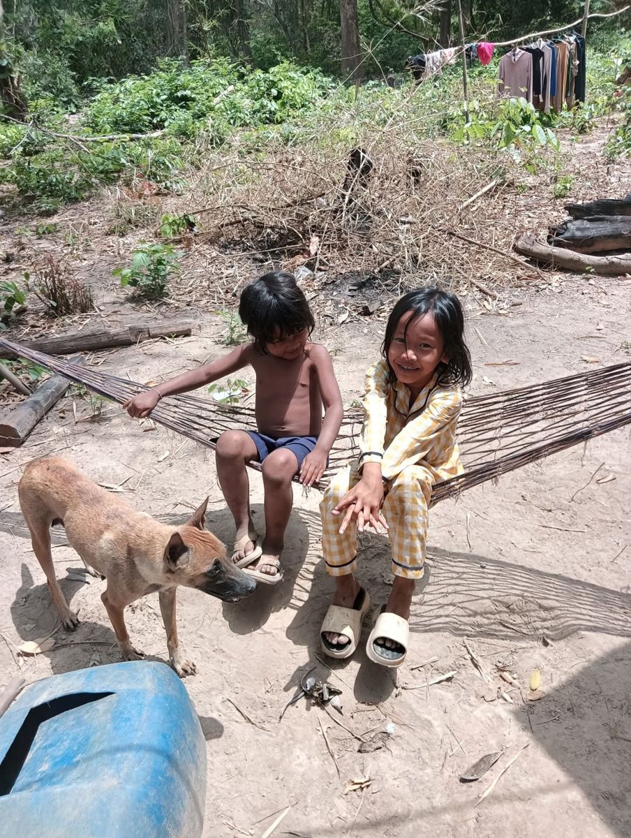 Hammock time with the village kids